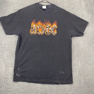 Alstyle AC/DC Band T-Shirt Graphic‎ Print Rock Music Tee Black Large